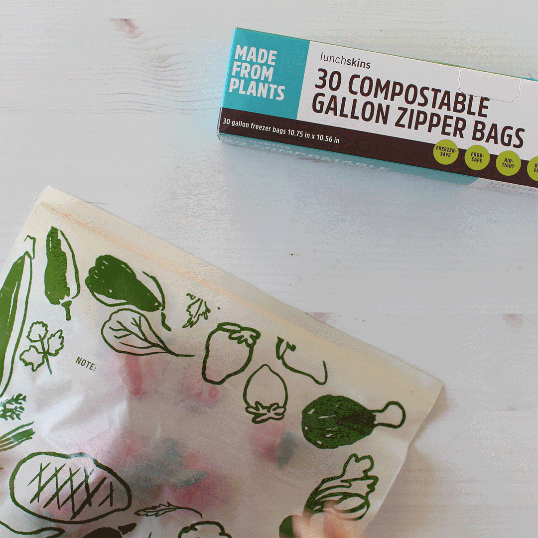 Ziptop Compostable Freezer-Safe Gallon Storage Bags Secondary image