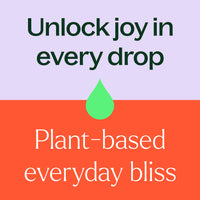 Motivational quote with a green droplet icon on a two-tone background