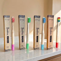 Bamboo Kids Toothbrush with Round Handle