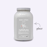 Body lotion container with 'plant products' branding on a white background