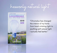 A19 / 60W Chromalux® Full Spectrum Light Bulb